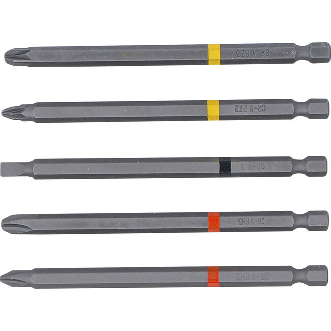 BGS Bitset - 5-delig - Extra Lang (110 mm) - PH, PZ & Sleuf