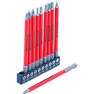 BGS technic Antislip-bitset - magnetisch - 110 mm - 10 delig