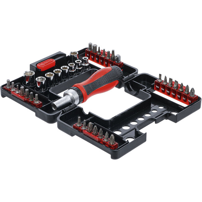 BGS Bit-/Dopsleutelset - 38-delig - Met Rateldraaigreep