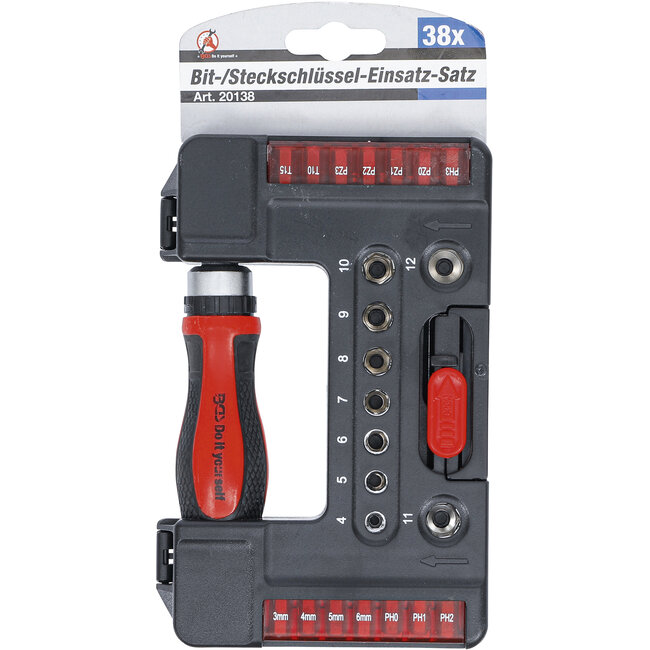 BGS Bit-/Dopsleutelset - 38-delig - Met Rateldraaigreep
