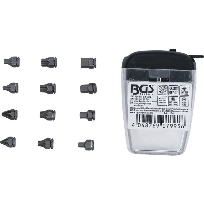 BGS Set speciale-bits - 1/4" - voor BGS 115