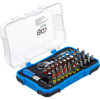 BGS technic Color bitset - met bit-ratelsleutel - 1/4" - 43 delig