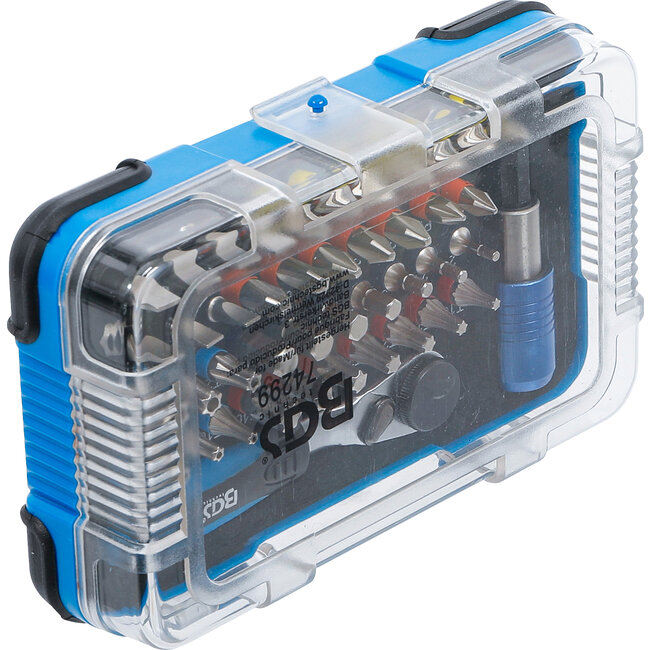 BGS Color bitset - met bit-ratelsleutel - 1/4" - 43 delig