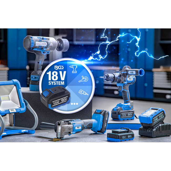 BGS Excentrische accu polijstmachine - borstelloos - 18 V - zonder accu