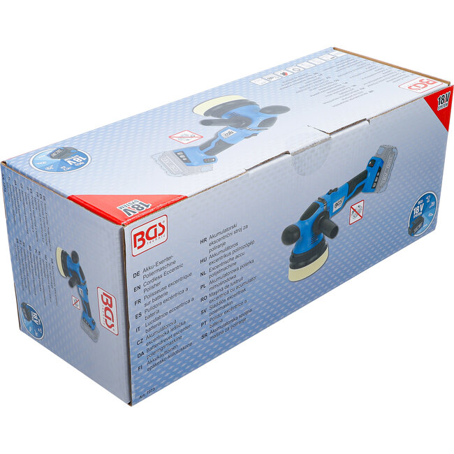 BGS Excentrische accu polijstmachine - borstelloos - 18 V - zonder accu