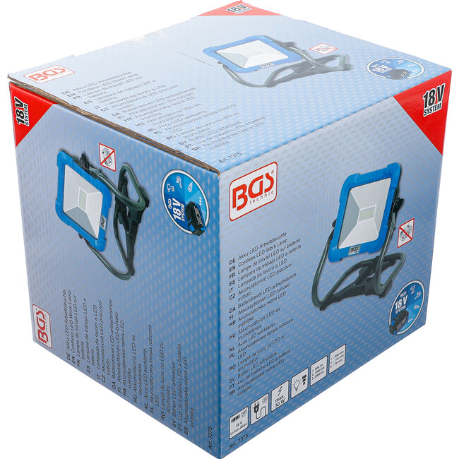 BGS Accu LED werklamp - uitklapbaar - 18 V - zonder accu