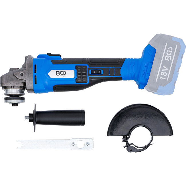 BGS Haakse accuslijpmachine - borstelloos - 18 V - zonder accu