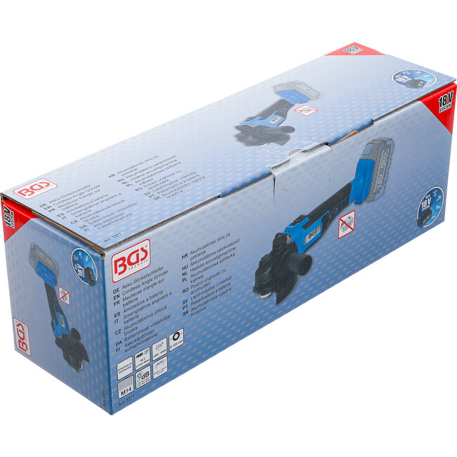 BGS Haakse Accuslijpmachine 18V Borstelloos 125 mm - Zonder Accu