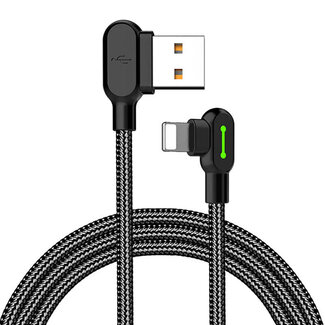 Mcdodo  USB naar Lightning-kabel - schuin - 3 meter - zwart