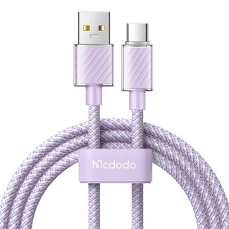 Mcdodo  USB-A naar USB-C kabel - 1,2 meter - Paars Mcdodo  USB-A naar USB-C kabel - 1,2 meter - Paars