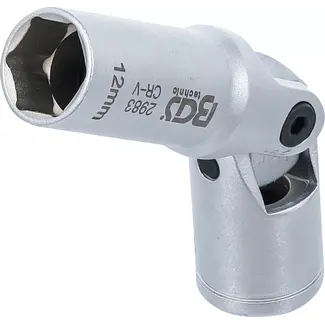 BGS technic Cardan bougiedop zeskant 3/8" 12 mm