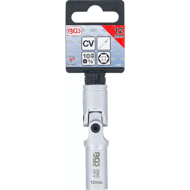 BGS Cardan bougiedop zeskant 3/8" 12 mm