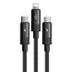 Mcdodo 3-in-1 USB naar USB-C / Lightning / Micro USB-kabel - 3.5A - 1,2 meter