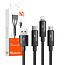 Mcdodo 3-in-1 USB naar USB-C / Lightning / Micro USB-kabel - 3.5A - 1,2 meter