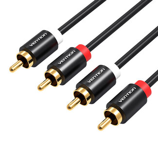Vention Audiokabel 2xRCA mannelijk naar 2xRCA mannelijk - 2 meter