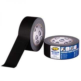 HPX Gaffer Tape Mat Zwart 48 mm x 25 m