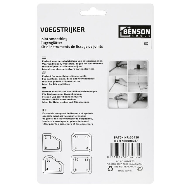 Benson Voegstrijker set 5 delig