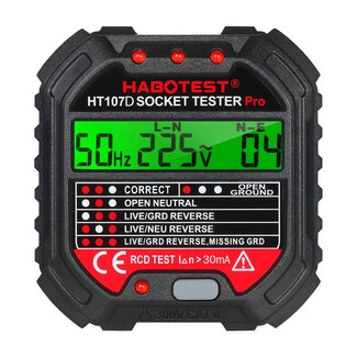 Habotest Stopcontacttester met digitaal display