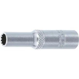 BGS technic Dopsleuteldop Gear Lock, diep - 1/4" - 6 mm