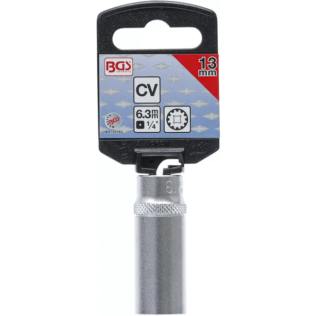 BGS Dopsleuteldop Gear Lock, diep - 1/4" - 13 mm