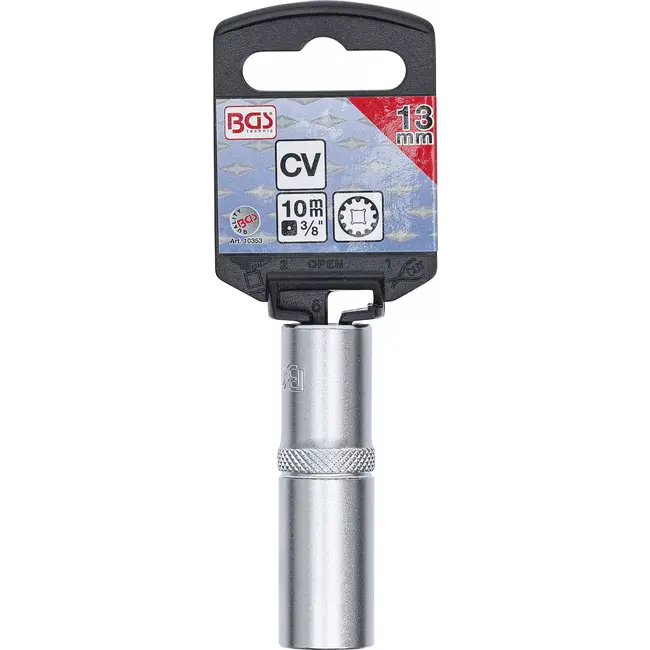 BGS Dopsleuteldop Gear Lock, diep - 3/8" - 13 mm