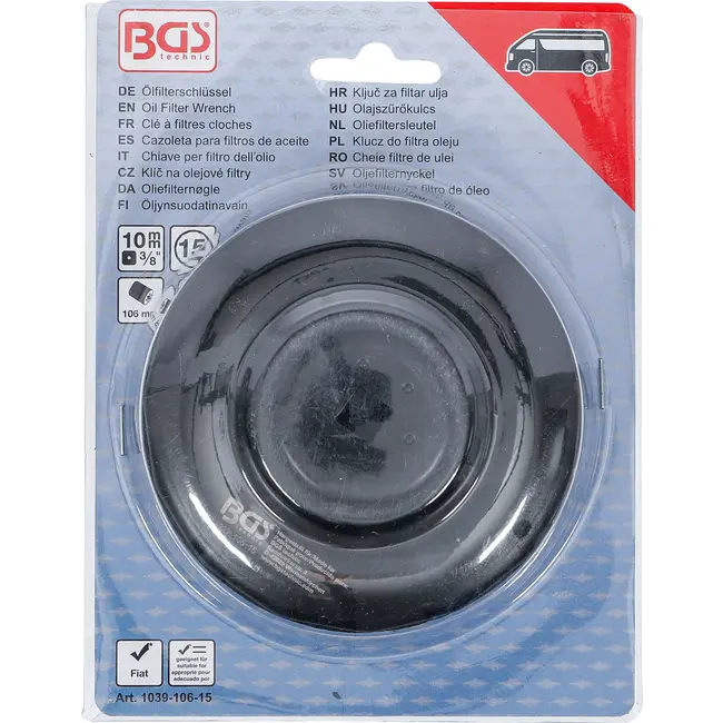 BGS Oliefiltersleutel - 15-kant - Ø 106 mm - voor Fiat Ducato