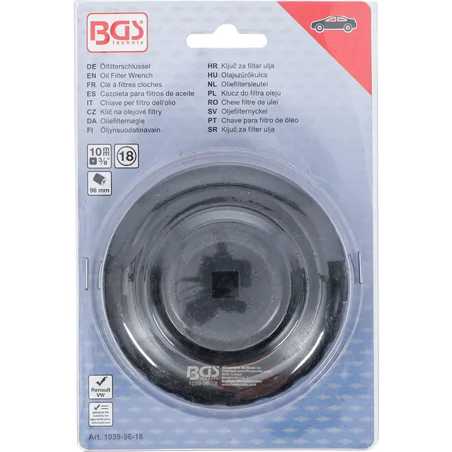 BGS Oliefiltersleutel - 18-kant - Ø 96 mm - voor Renault, VW