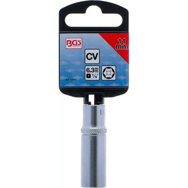 BGS Dopsleuteldop zeskant diep - 1/4" - 11 mm
