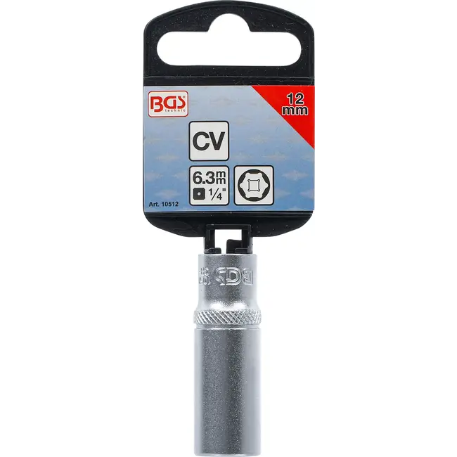 BGS Dopsleuteldop zeskant diep - 1/4" - 12 mm