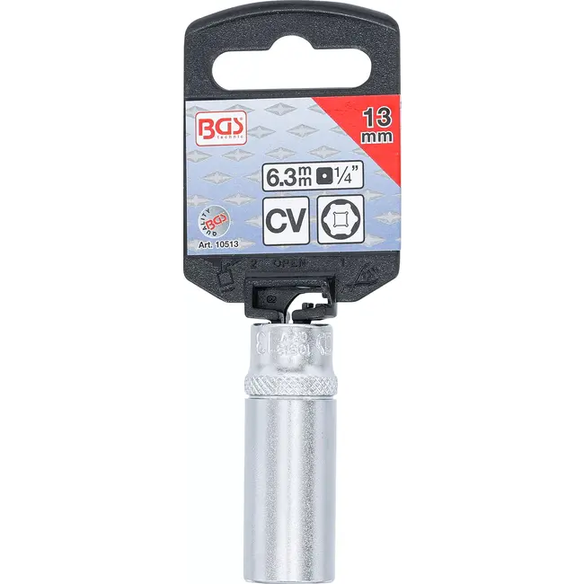 BGS Dopsleuteldop zeskant diep - 1/4" - 13 mm