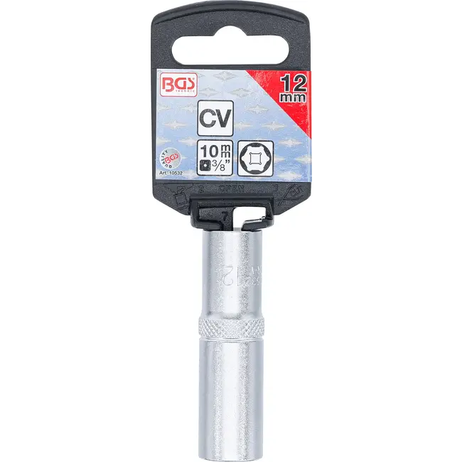 BGS Dopsleuteldop zeskant diep - 3/8" - 12 mm