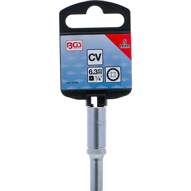 BGS Dopsleuteldop twaalfkant, diep - 1/4" - 5 mm