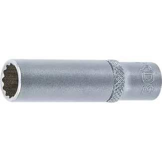 BGS technic Dopsleuteldop twaalfkant, diep - 1/4" - 9 mm