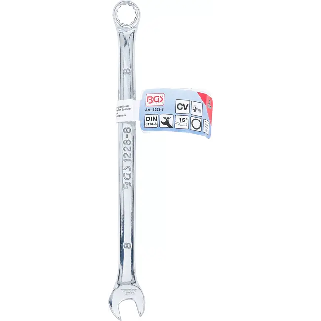 BGS Steekringsleutel - extra lang - 8 mm