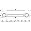 BGS Ringsleutel - extra plat - 24 x 26 mm
