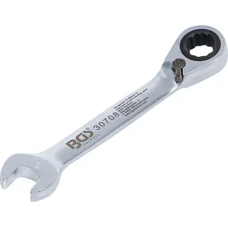 BGS Ratel ringsteeksleutel - kort - omschakelbaar - 8 mm