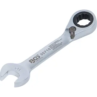 BGS technic Ratel ringsteeksleutel - kort - omschakelbaar - 10 mm