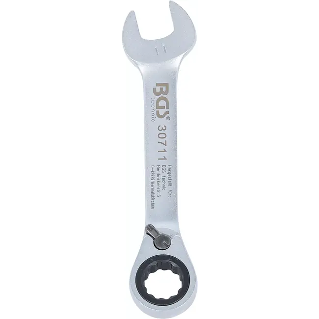 BGS Ratel ringsteeksleutel - kort - omschakelbaar - 11 mm