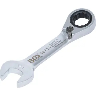 BGS Ratel ringsteeksleutel - kort - omschakelbaar - 14 mm