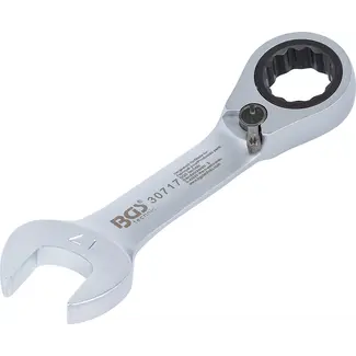 BGS Ratel ringsteeksleutel - kort - omschakelbaar - 17 mm
