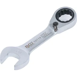 BGS Ratel ringsteeksleutel - kort - omschakelbaar - 19 mm