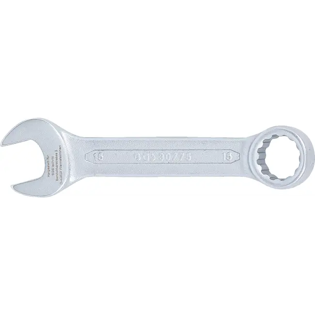 BGS Steekringsleutel, extra kort - 15 mm