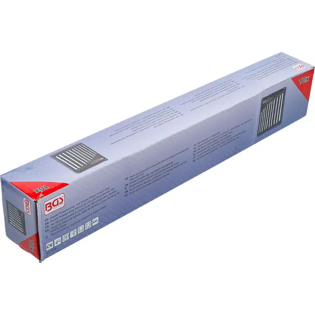 BGS Set ratelring- en ringsleutel - extra lang - 10 - 19 mm - 10 delig