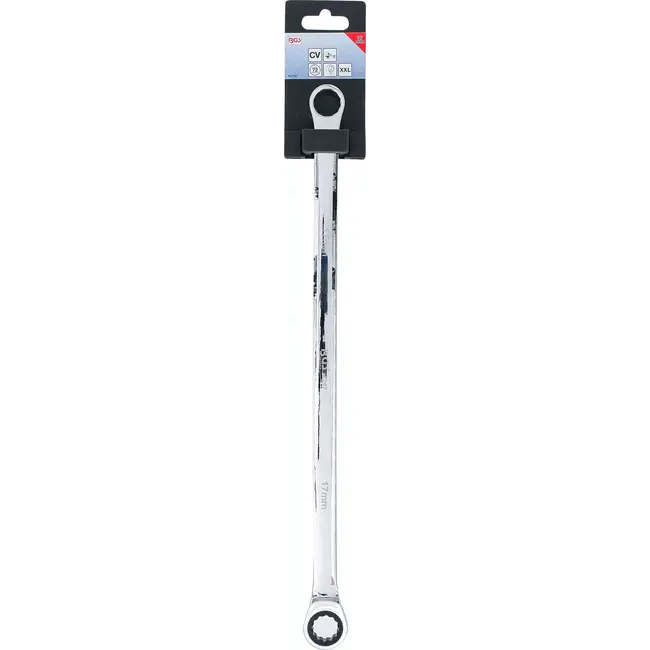 BGS Ratelring- en ringsleutel - extra lang - 17 mm