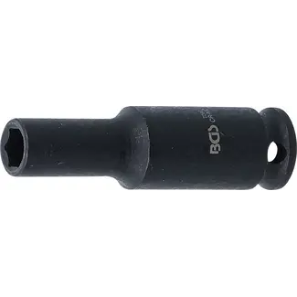BGS technic Kracht Dopsleuteldop zeskant, diep - 1/4" - 6 mm