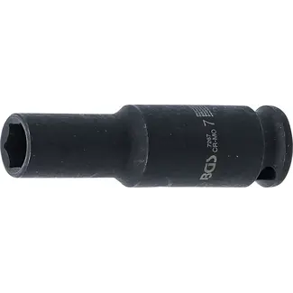 BGS technic Kracht Dopsleuteldop zeskant, diep - 1/4" - 7 mm