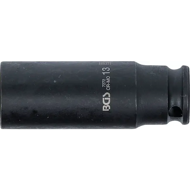 BGS Kracht Dopsleuteldop zeskant, diep - 1/4" - 13 mm