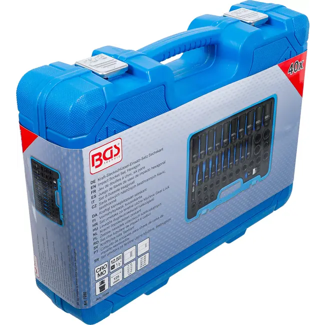 BGS Kracht dopsleutelset zeskant - 1/2" - 9 - 30 mm - 40 delig