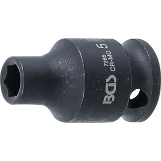 BGS Kracht Dopsleuteldop zeskant - 1/4" - 5 mm BGS Kracht Dopsleuteldop zeskant - 1/4" - 5 mm