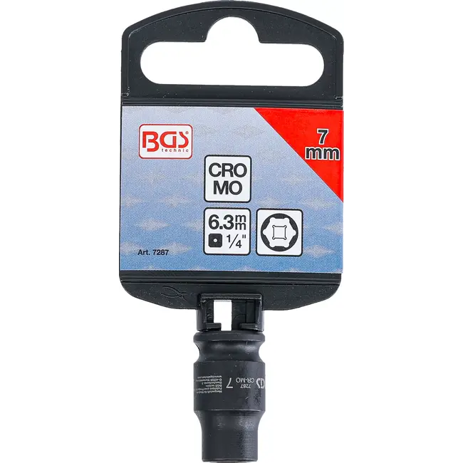 BGS Kracht Dopsleuteldop zeskant - 1/4" - 7 mm